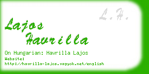 lajos havrilla business card